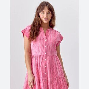 Greylin Laurel Shibori Dress in Fuchsia - NWT